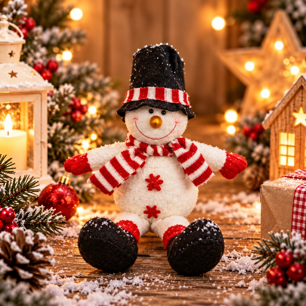 Sněhulák s černou čepicí