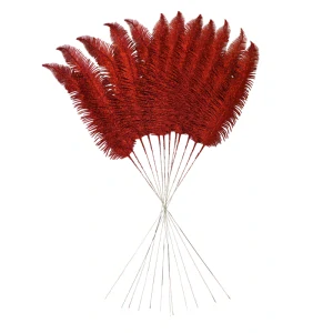 Větvička kapradí 50cm - červená